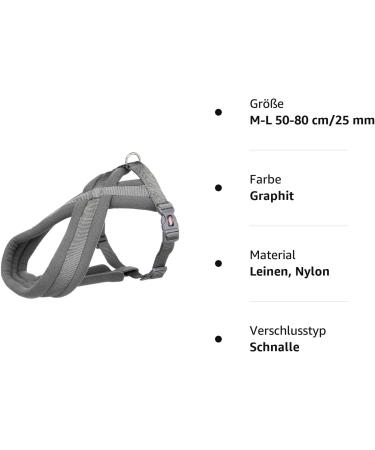 Buy PREMIUM Touring Harness Graphite ML 50-80 cm | Durable & Comfortable for International Shipping - Buy Online on GoSupps.com