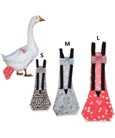 Pet Duck Goose Diapers - Adjustable Cloth Nappy for Poultry - Washable Hen Chicken Costume Diaper - Portable and Stylish - S Leopard Print - Buy Online on GoSupps.com