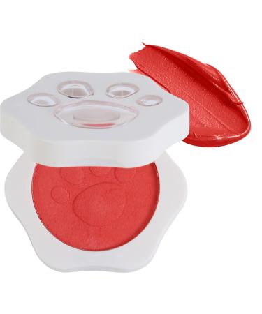 MLqkpwy Soft Cream Blusher Matte Blush Lip and Cheek Dye Matte Mud Natural Cat Claw Blusher Cream for Stage Makeup Use