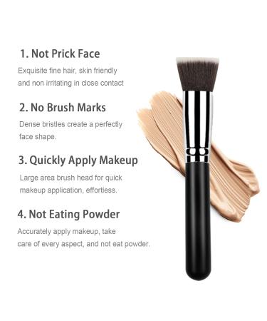 Flat Kabuki Foundation Brush - Soft Premium Makeup Tool for Flawless Application | International Shipping Available - Buy Online on GoSupps.com