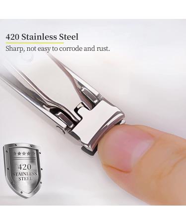 Portable Ultra-Thin Nail Clippers Keychain - Stainless Steel Mini Foldable Cutter for Travel & Outdoors - Buy Online on GoSupps.com