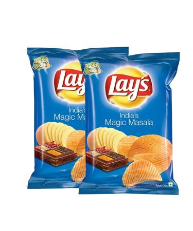 Lays | Magic Masala 50G |Crunchy Chips and Snacks |Delicious | Pack Of 2 | Indian Origin