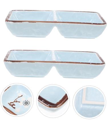 Zerodeko 2 Pcs Seasoning Dish Salad Dressing Container Sauce Plates Food Olive Oil Dipping Bowls Ceramic Dipping Dish Flavor Seasoning Plate Soy Sauce Holder Fruit Ceramics Products Snack - Buy Online on GoSupps.com