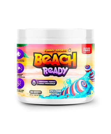 Yummy Sports Beach Ready Fat Burner Supplement - Stimulant Free Pre Workout Powder For Men & Women - Promote Weight Loss Improves Metabolism - 180g 30 Serving - Ziclone