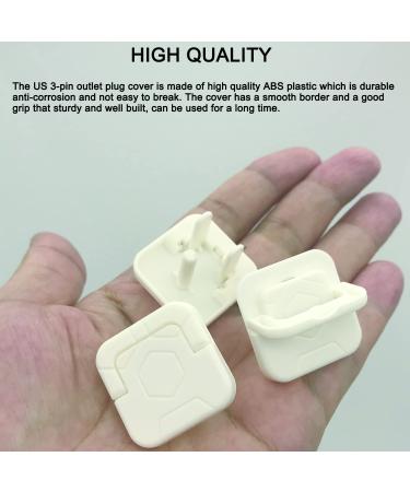 LYMGS 3-Pin Outlet Plug Covers Set Round Corner Square Electrical Insulation with Handle Plastic Plug Protector for Home Baby Child Proof Safety Caps White 10 Pack - Buy Online on GoSupps.com
