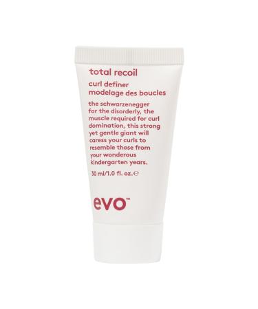 evo Total Recoil Curl Definer - Strong Hold Defining Cream - Enhances Natural Curl Pattern & Reduces Frizz - Humidity Control - Travel Size 30ml / 1.01fl.oz 30 ml (Pack of 1)