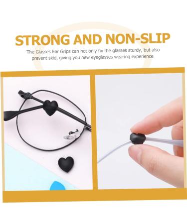 Housoutil Schnapps Glass - 20 Pairs Anti-Cover Glass Holders & Accessories | Black Silica Glasses Ears Anti-Clip - Buy Online on GoSupps.com