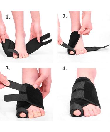 Toe Correction Bandage Black M - Comfort for Foot Circumference up to 25 cm | International Shipping Available - Buy Online on GoSupps.com