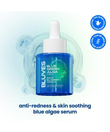 Bluves Blue Green Alga Serum Reduces Capillary Cracks Appearance Soothes Redness Evens Skin Tone Anti-Aging 1.69 Fl Oz (Pack of 1) - Buy Online on GoSupps.com