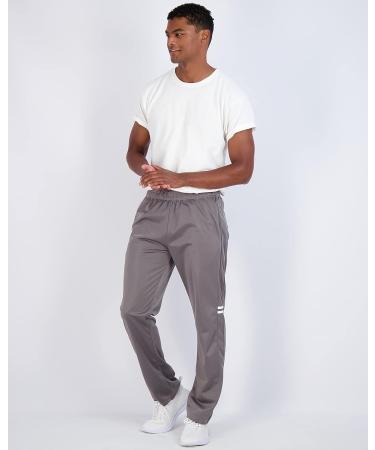 Real Essentials Men's Active Athletic Sweatpants 3 Pack - Tricot Fabric, Pockets, and Open Bottom Design - Set of 2 (Size: Large) - Buy Online on GoSupps.com