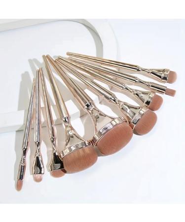 9 Golden Oval Makeup Brush Foundation Blush Traceless Makeup Brush Set Eyeshadow Brush Set - Buy Online on GoSupps.com