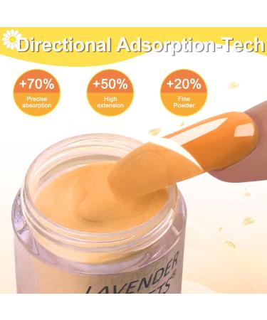 Lavender Violets Dip Powder Nail Kit - 6 Colors for Halloween & Christmas Nail Art | Large Capacity J222 Absolute Orange - Buy Online on GoSupps.com