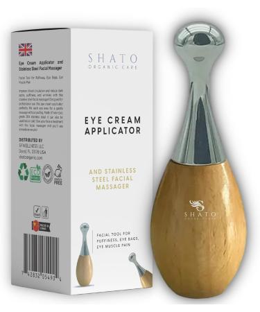 Shato Metal Eye Cream Applicator Tool | Anti-Aging Massager & Cold Face Roller | Reduce Puffiness & Eye Wrinkles - Buy Online on GoSupps.com