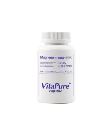 Vitapure+ Capsules Magnesium (Glycinate liposomal) - Supplement to Support Stress Relief Sleep Heart Health Nerves Muscles and Metabolism* - with Magnesium Glycinate - 90 Capsules