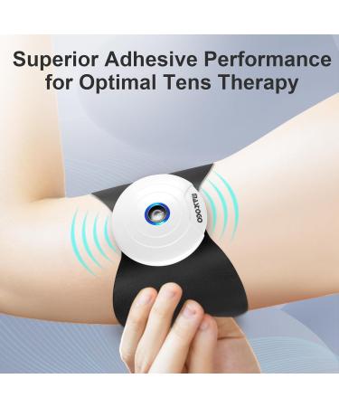 Premium Wireless TENS Unit Electrode Pads | Reusable Self Adhesive 3.5mm Connector Non-Irritating Design - Black - Buy Online on GoSupps.com