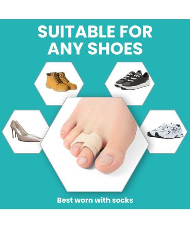 10 Pack Fabric Hammer Toe Corrector - Reusable Toe Protectors & Hammertoe Straightener for Broken & Crooked Toes - Brown 5L+5S - Buy Online on GoSupps.com