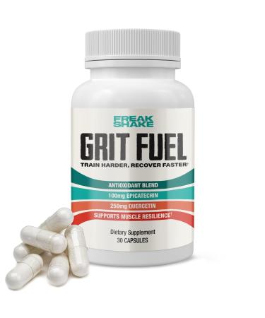 Grit Fuel Endurance Supplement - Bio-Nutrient Endurance and Workout Recovery Supplement for Peak Performance and Muscle Resilience - Plant Derived Epicatechin and Iso Quercetin - 30 Capsules