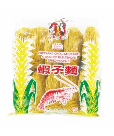 Longevity LONGEVITY Thin Chinese Egg Noodles with Shrimp Flavor 454G (Pack of 6 bags)
