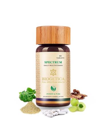 Biogetica Spectrum Ayurvedic Immune Booster- Emblica officinalis, Shilajit, Nutritional Support for Men, Women (Natural Advance Multivitamin) - 80 Tablets