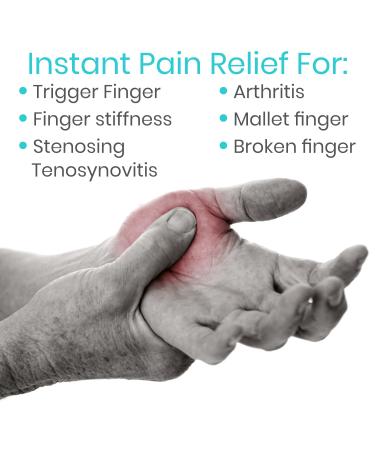 Vive Finger Splint (2 Pack) - Universal Finger Straightener for Arthritis and Pain Relief - Adjustable Brace for Trigger and Broken Fingers - Support for Middle, Index, Ring, Pinky - Black - Buy Online on GoSupps.com