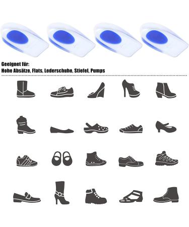 Takuza Heel Spur Inserts - Orthopedic Gel Insoles for Plantar Fasciitis Relief - 2 Pairs - Blue (L) - Buy Online on GoSupps.com