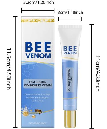  QPJUVC Collagen Bee Venom Wake Up Eye Cream - Anti-aging eye contour serum reduces wrinkles dark circles puffiness and under-eye bags - Firming and tightening under-eye cream - Buy Online on GoSupps.com