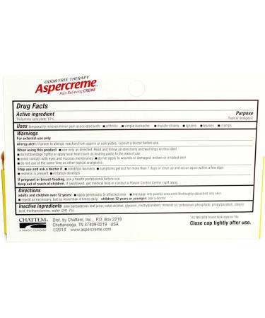 Aspercreme Maximum Strength Pain Relief Creme 3oz (88ml) - Fast-Acting Formula - Buy Online on GoSupps.com