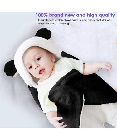 Hooded Swaddle Blanket for Newborn Baby Boys and Girls - Yinuoday Fleece Sleeping Bag in Black - Buy Online on GoSupps.com