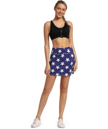 Ibeauti Women's USA Flag Tennis Skort with 3 Pockets - Medium - Buy Online on GoSupps.com