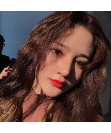 European & American Long Curly Wig for Women - Bangs Hot Water Ripple White/Dark Brown Options - Buy Online on GoSupps.com