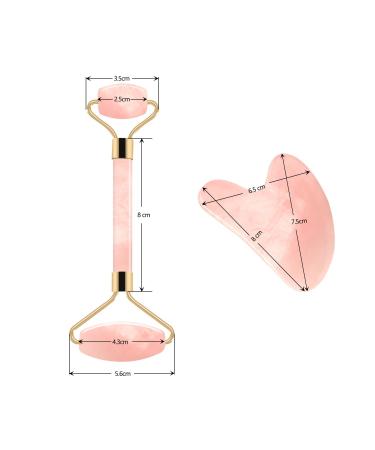 Jade Roller & Gua Sha Set 100% Real Jade Facial Tools for Anti-Aging & Eye Bag Treatment | Natural Rose Quartz Massage Kit - Buy Online on GoSupps.com