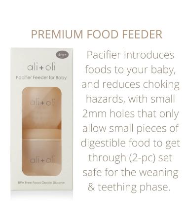 Ali+Oli Food & Fruit Feeder Pacifier Set for Baby - BPA-Free Silicone Teether for Infant & Toddler - Fruit Teethers (Oat & Coco) - 2 Sizes in 1-pk - Buy Online on GoSupps.com