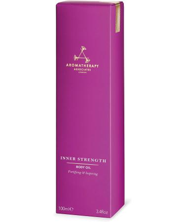 Aromatherapy Associates Inner Strength Body Oil 100ml - Jojoba & Peach Kernel Oils, Clary Sage & Geranium - Soothes Anxiety - Buy Online on GoSupps.com