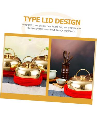 Amosfun Hand Warmer Soup - Small Heat Bottle & Hot Water Bag Brass & Copper Design Ideal for Bed & Travel International Shipping - Buy Online on GoSupps.com