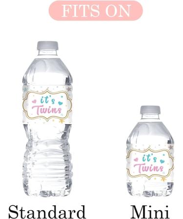 MonMon & Craft Twins Water Bottle Stickers - Baby Shower Party Supplies (Set of 32) - Buy Online on GoSupps.com