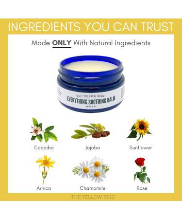 Yellow Bird Soothing Skin Balm - Arnica Chamomile Copaiba Rose 2oz & 1oz (Pack of 1) - Multi-Purpose Relief - Buy Online on GoSupps.com