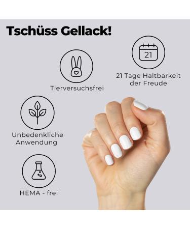 Original Miss Sophie UV Gel Nail Foils - Marshmallow UV Gel Nail Polish Strips for Fingers & Toes | Solid Color | International Shipping - Buy Online on GoSupps.com