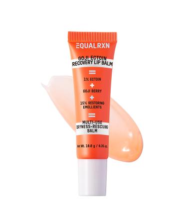EqualRXN Goji Ectoin Recovery Lip Balm - Hydrating Moisture Oil Formula with Papaya Enzyme for Dry Chapped Lips Barrier & Skin Patches