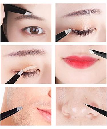 Professional Eyebrow Tweezers Set - 4 Precision Tweezers for Hair Removal | Ideal for Men & Women - Buy Online on GoSupps.com