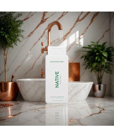 Buy Native Body Wash Eucalyptus & Mint - 16 fl oz with Bath Loofah Sponge | International Shipping Available - Buy Online on GoSupps.com