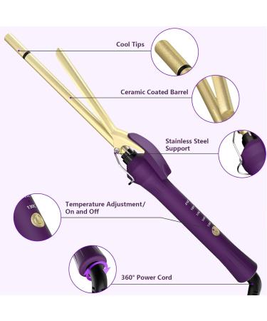SHOW 9mm Tourmaline Ceramic Curling Tong for Short/Long Hair - Professional Skinny Hair Curler Iron - 3/8 Inch Barrel Width for Perfect Curls - Buy Online on GoSupps.com