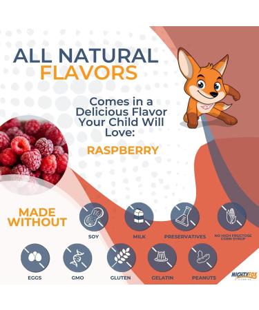 Mighty Fox Kids Elderberry Gummies with Sambucus, Echinacea, Propolis & Vitamin C - 100 Vegan Gummies, Raspberry Flavor - Buy Online on GoSupps.com