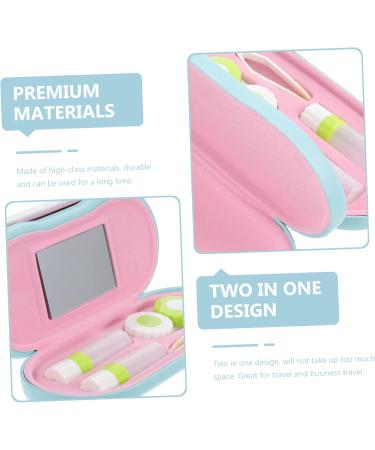 JECOMPRIS 2-in-1 Tweezers & Double Glasses Holder Case - Travel-Friendly Lentil Holder & Flocked Cloth Suitcase for Contact Lenses - Buy Online on GoSupps.com