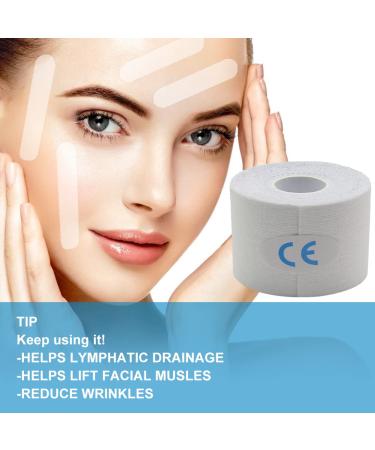 Face Lifting Tape & Anti-Wrinkle Patches - Skin Tightening Solution for Forehead & Smile Lines | 2.5 cm x 5 m | International Shipping Available - Buy Online on GoSupps.com