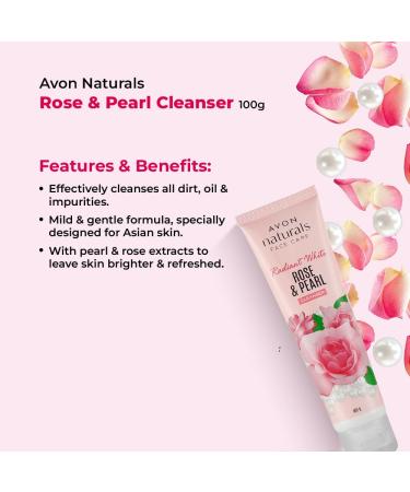 Naturals Rose & Pearl Cleanser - 100g | Gentle Facial Cleanser for All Skin Types | International Shipping Available - Buy Online on GoSupps.com