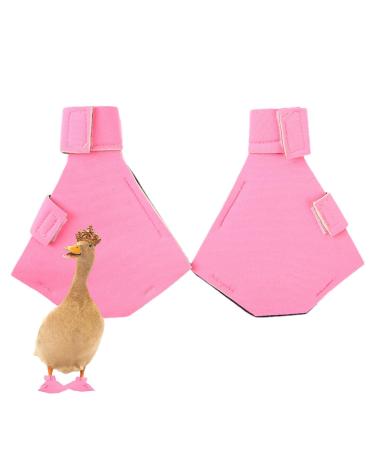 Huaxingda Gooses Flipper Breathable Lightweight Anti-slip Daily Booties | Foot Protection Non-slip Boots for Small Ducks Gooses Outdoor Duck Pink XL
