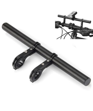 Bike Bicycle Double Handlebar Extender Extension,11.8"(30 cm) Aluminum alloy Super Long Bracket Accessories,For Bike Mounts,Extender Bars, Headlights,Light Lamp,Phone Mount,For 31.8mm/25.4mm caliber