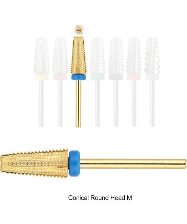 Nail Drill Bits 5 in 1 Nail Polishing Grinding Sanding Heads Nail Polisher Accessory 5 in One Drill Bit Carbide Nail Cuticle Bits Nails e File for Acrylic Removal Kb 1 Grit Tapered round head M Tapered round head M - Buy Online on GoSupps.com