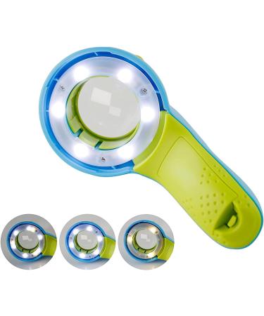 Magnifying Glass with Light - High Clarity Small Lighted - 8X Handheld Magnify Glasses with Observation Box for Close Work Reading Kids Elderly Kids Pochy - Buy Online on GoSupps.com