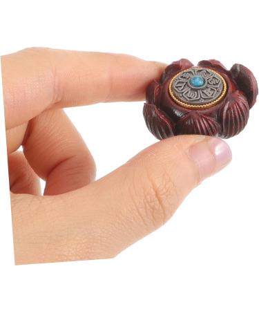 Miniature Lotus Figure Massager Rollerball | Homsfou Auto-Decor Hand Exercise Plate | Vintage B ro Decoration | 3.2x2.7cm Wooden Ornament - Buy Online on GoSupps.com